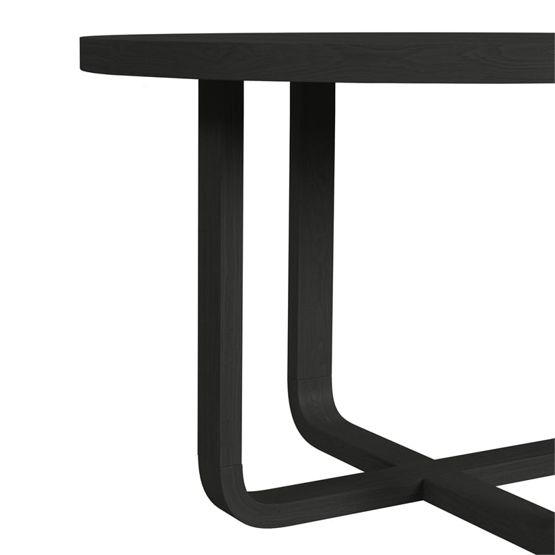 Picket House Furnishings Woodridge  Round Dining Table in Black with Grain