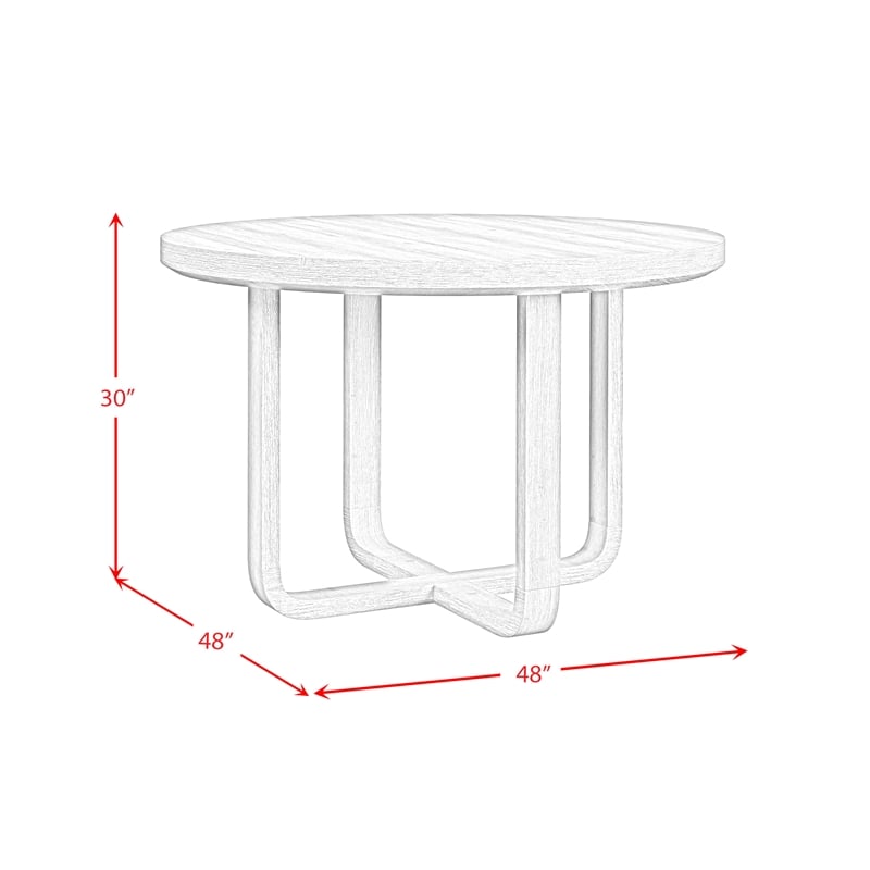 Picket House Furnishings Woodridge  Round Dining Table in Black with Grain
