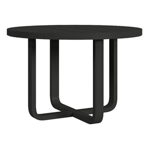 Picket House Furnishings Woodridge  Round Dining Table in Black with Grain