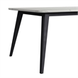 Picket House Furnishings Megan Dining Table with White Faux Marble Top in Black