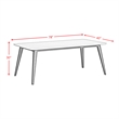 Picket House Furnishings Megan Dining Table with White Faux Marble Top in Black