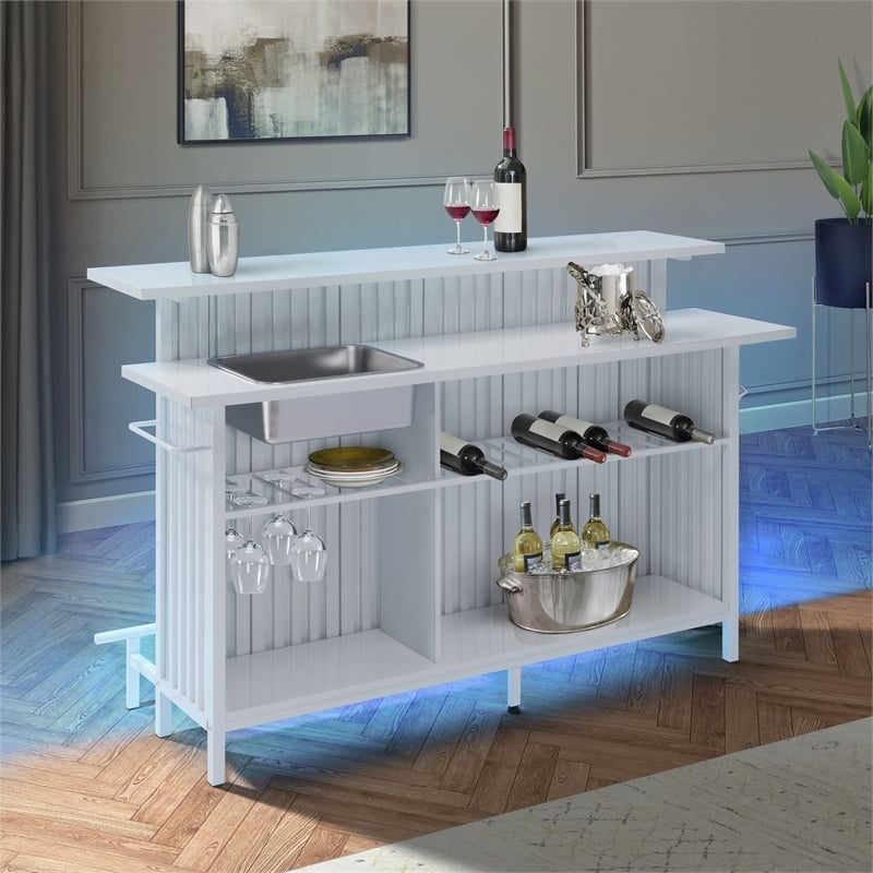 Picket House Furnishings Kehlani Bar Table in White