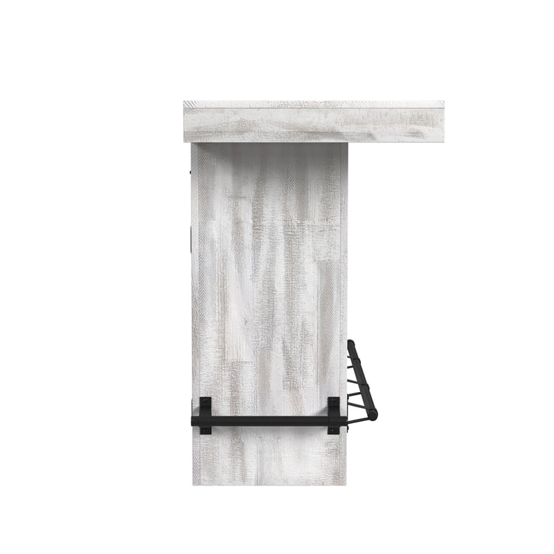 Picket House Furnishings Westwood Bar Table with Ice Tray in Rustic White