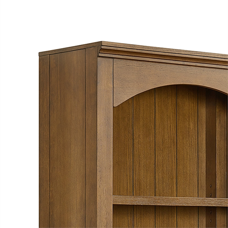 Picket House Furnishings Beth Open Bookcase in Brown Oak