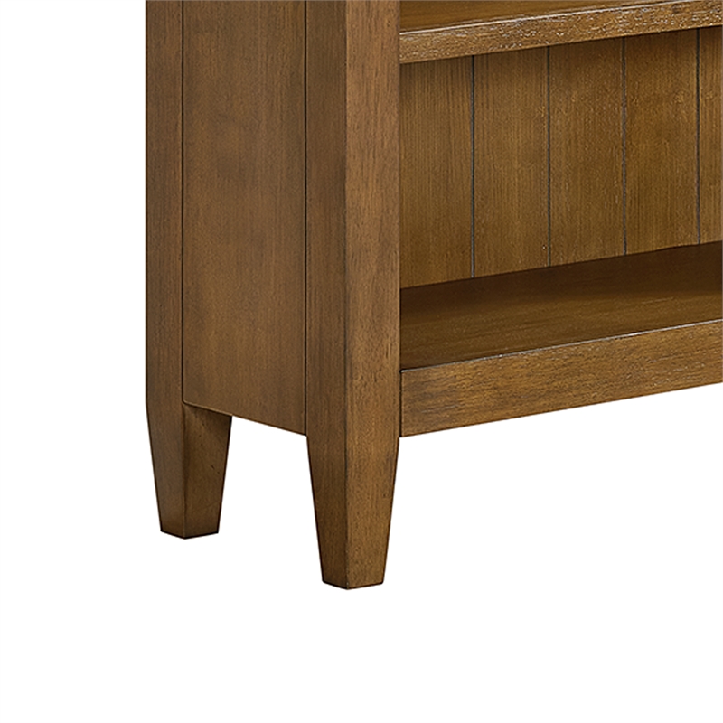 Picket House Furnishings Beth Open Bookcase in Brown Oak