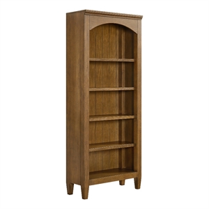 Picket House Furnishings Beth Open Bookcase in Brown Oak