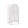 Picket House Furnishings Beth Display Cabinet in Brown Oak