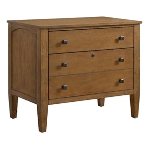Picket House Furnishings Beth File Cabinet in Brown Oak