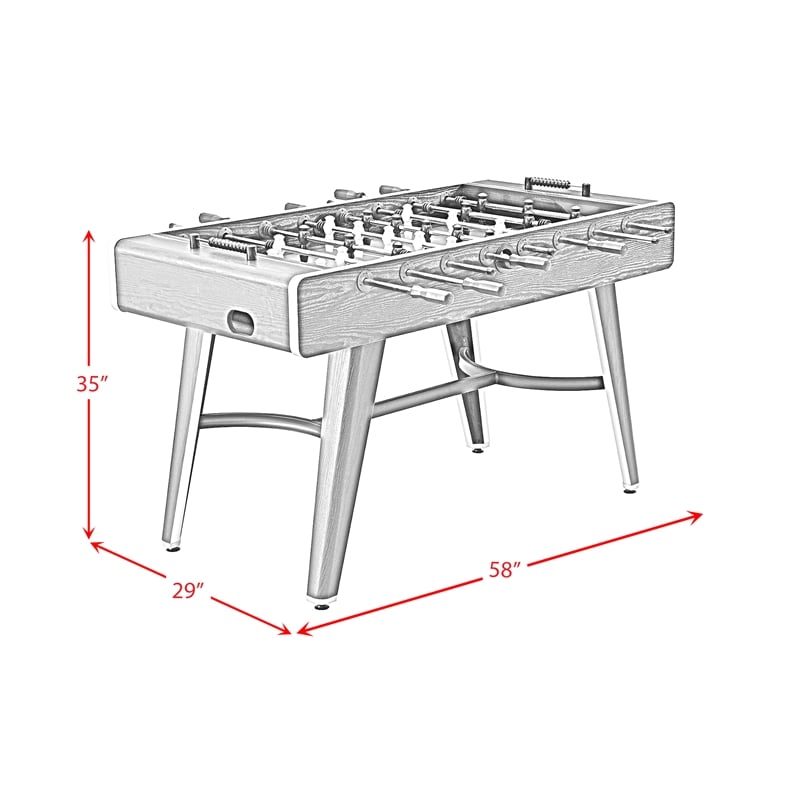 Picket House Furnishings Lacy Indoor Foosball with LED in Black (3A Packing)