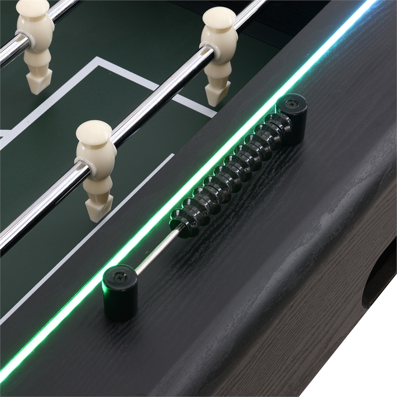 Picket House Furnishings Lacy Indoor Foosball with LED in Black (3A Packing)