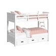 Brooklyn Kids Twin Over Twin Bunk with Ladder & Trundle 3PC Bedroom Set in White