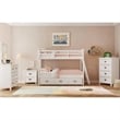Brooklyn Kids Twin Over Twin Bunk with Ladder & Trundle 5PC Bedroom Set in White