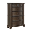 Rosalinda King Panel 5PC Bedroom Set in Mahogany
