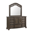 Rosalinda Queen Panel 5PC Bedroom Set in Mahogany