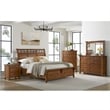 Joseph King Sleigh Storage 5PC Bedroom Set in Chestnut