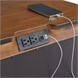 Joseph 3-Drawer Nightstand with USB and Power in Chestnut