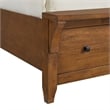 Joseph Queen Sleigh Storage 5PC Bedroom Set in Chestnut