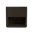Sutton 1-Drawer Nightstand with Touch Light in Dark Brown LED