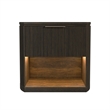 Sutton 1-Drawer Nightstand with Touch Light in Dark Brown LED
