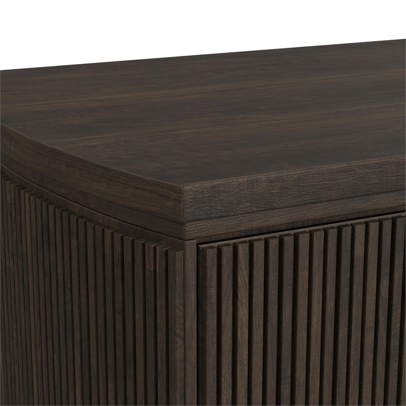Sutton 1-Drawer Nightstand with Touch Light in Dark Brown LED