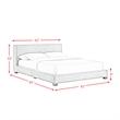 Picket House Furnishings Natalie Full Upholstered Bed in Gray Velvet