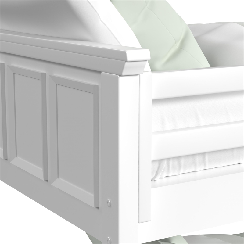 Brooklyn Kids Twin Over Full Bunk with Ladder & Trundle 5PC Bedroom Set in White