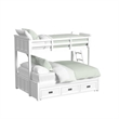 Brooklyn Kids Twin Over Full Bunk with Ladder & Trundle 5PC Bedroom Set in White