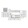 Brooklyn Kids Twin Over Full Bunk with Ladder & Trundle 5PC Bedroom Set in White