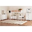 Brooklyn Kids Twin Loft with Ladder & Desk with Speaker 3PC Bedroom Set in White