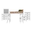 Brooklyn Kids Twin Loft with Ladder & Desk with Speaker 5PC Bedroom Set in White