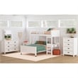 Brooklyn Kids Twin Over Full Loft - Ladder-Desk-Speaker 3PC Bedroom Set in White