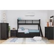 Brooklyn Kids Twin Over Twin Bunk with Ladder&Trundle 3PCBedroom Set in Charcoal