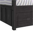 Brooklyn Kids Twin Over Twin Bunk with Ladder&Trundle 3PCBedroom Set in Charcoal