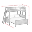 Brooklyn Kids Twin Over Full Loft - Ladder-Desk-Speaker 5PC Bedroom Set in White