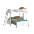 Brooklyn Kids Twin Over Full Loft - Ladder-Desk-Speaker 5PC Bedroom Set in White