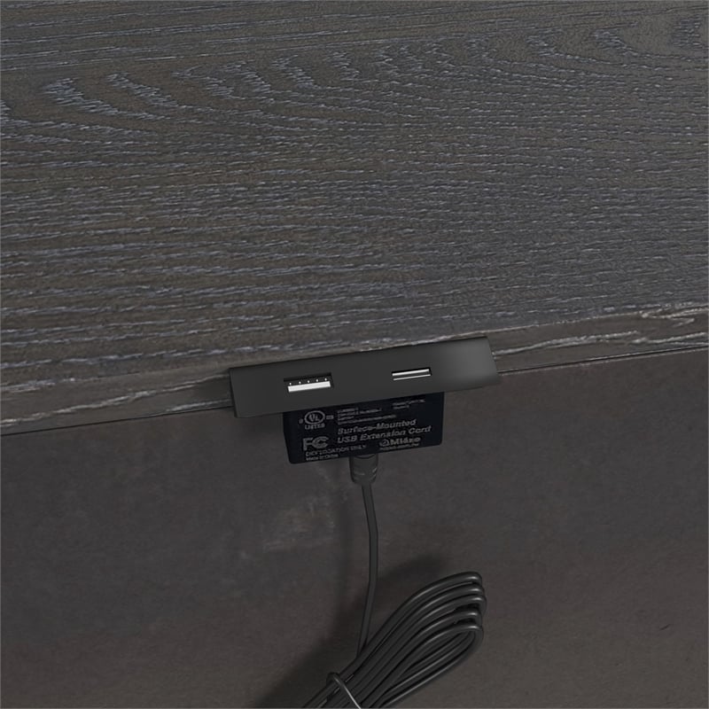 Brooklyn Kids Twin Over Twin Bunk with Ladder&Trundle 5PCBedroom Set in Charcoal