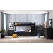 Brooklyn Kids Twin Over Twin Bunk- Staircase&Trundle 3PC Bedroom Set in Charcoal