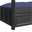 Brooklyn Kids Twin Over Twin Bunk- Staircase&Trundle 3PC Bedroom Set in Charcoal