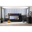 Brooklyn Kids Twin Over Twin Bunk- Staircase&Trundle 5PC Bedroom Set in Charcoal