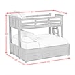 Brooklyn Kids Twin Over Full Bunk with Ladder&Trundle 5PCBedroom Set in Charcoal