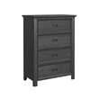 Brooklyn Kids Twin Over Full Bunk with Ladder&Trundle 5PCBedroom Set in Charcoal