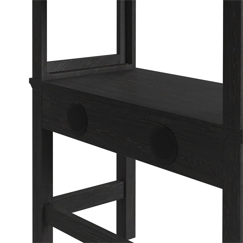 Brooklyn Kids Twin Loft with Staircase &Desk-Speaker 3PC Bedroom Set in Charcoal