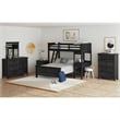 Brooklyn Kids Twin Over Full Loft-Ladder&Desk-Speaker 3PCBedroom Set in Charcoal