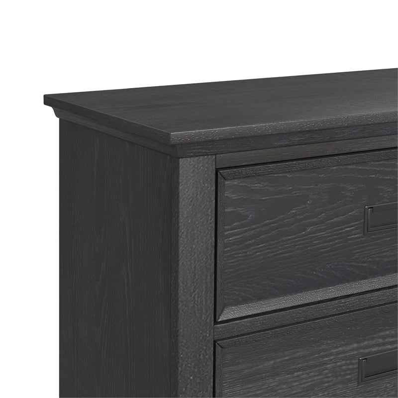 Brooklyn Kids Twin Over Full Loft-Ladder&Desk-Speaker 3PCBedroom Set in Charcoal
