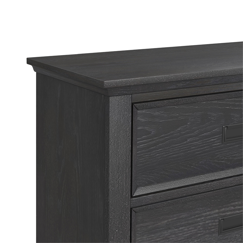 Brooklyn Kids Twin Over Full Loft-Ladder&Desk-Speaker 5PCBedroom Set in Charcoal