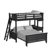 Brooklyn Kids Twin Over Full Loft-Ladder&Desk-Speaker 5PCBedroom Set in Charcoal