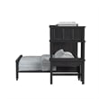 Brooklyn Kids Twin Over Full Loft with Staircase & Desk with Speaker in Charcoal