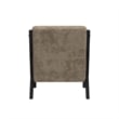 Freya Chair with kidney pillow in Langley Cocoa and Brushed Espresso Finish
