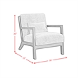 Freya Chair with kidney pillow in Langley Cream and Brushed Espresso Finish