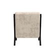 Freya Chair with kidney pillow in Langley Cream and Brushed Espresso Finish